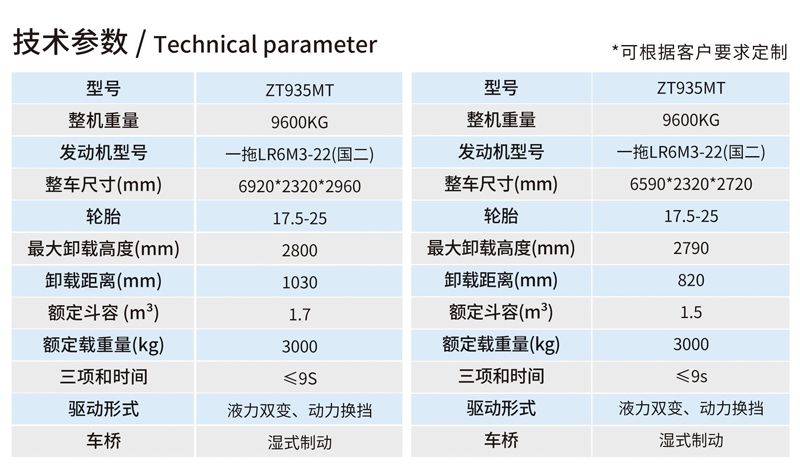 ZT-935MT矿石轮式装载机