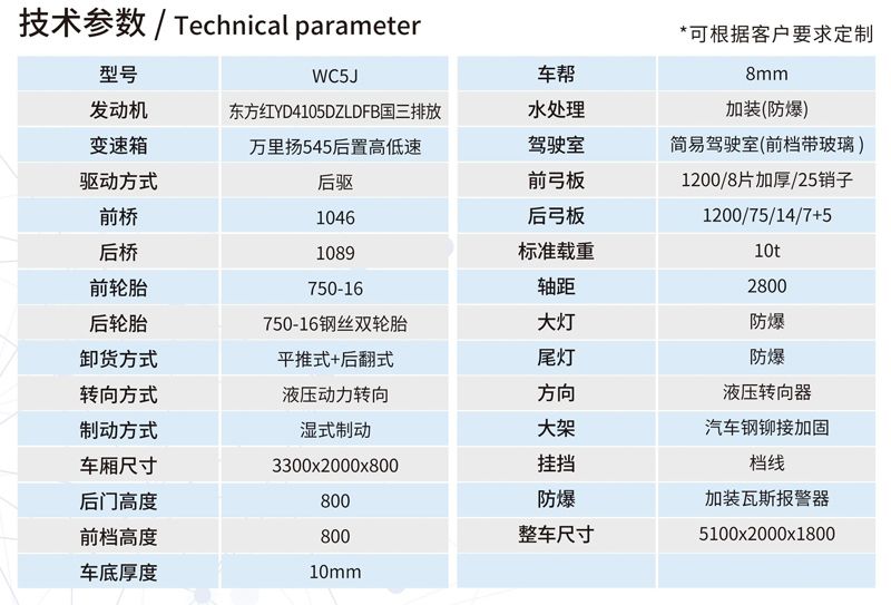 WC5J防爆无轨胶轮车